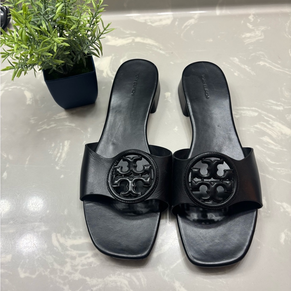 Tory Burch Black Slide Sandals
